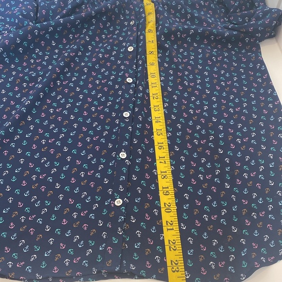 Nautical navy blouse by Talbots EUC - Picture 6 of 6